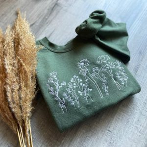 Wildflowers Embroidered Crewneck