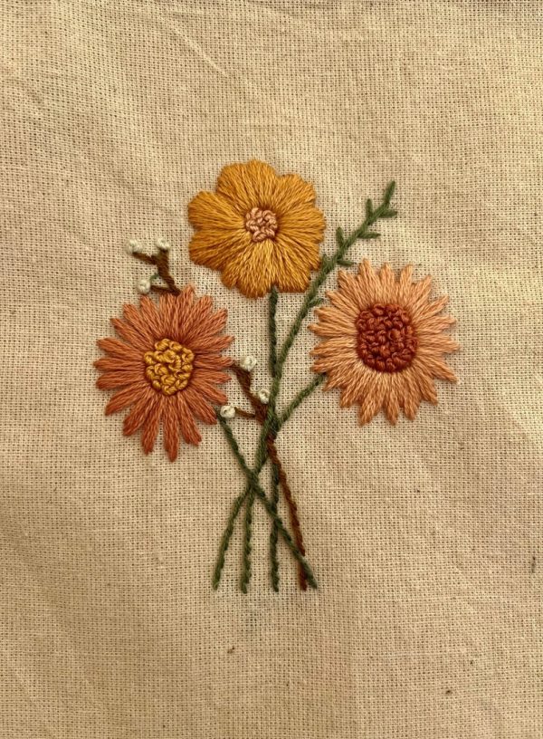 Vintage Floral Hand Embroidered Design - Image 2