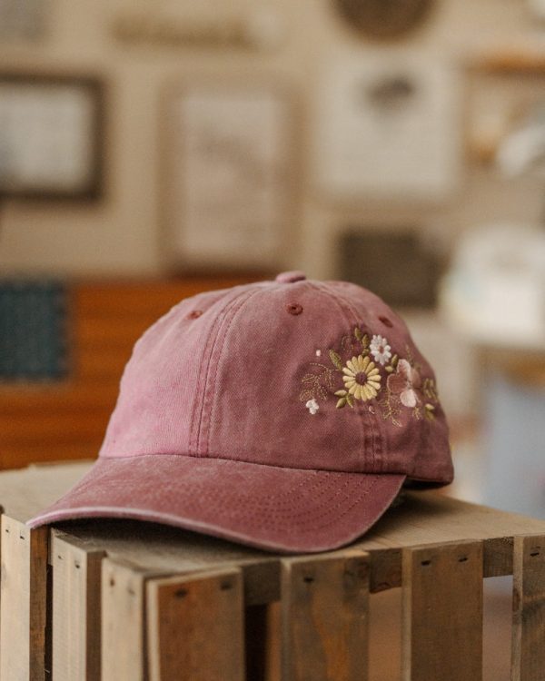 Soft Floral Embroidered Hat - Image 2