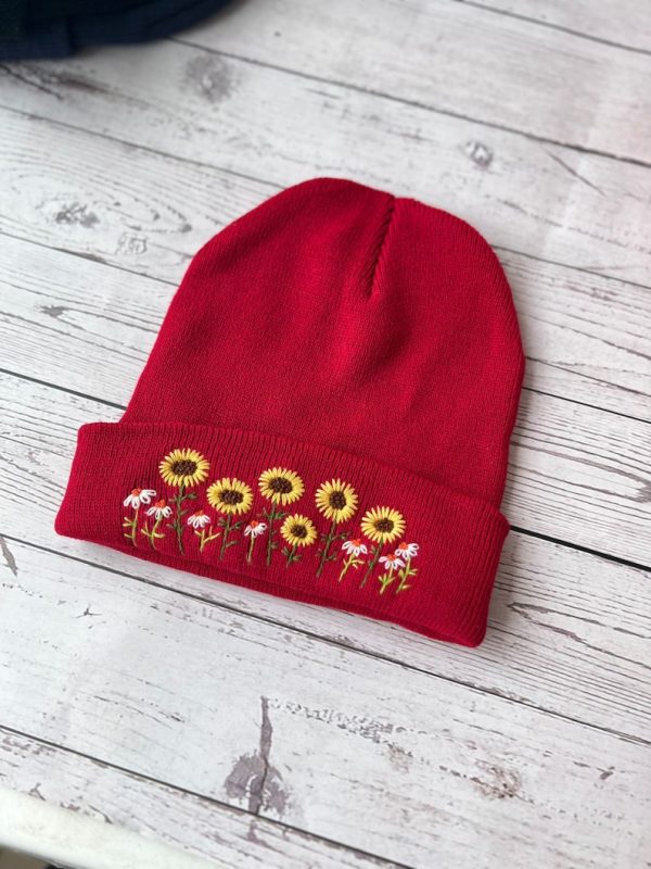 Hand Embroidered Beanie - Image 3