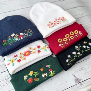 Hand Embroidered Beanie