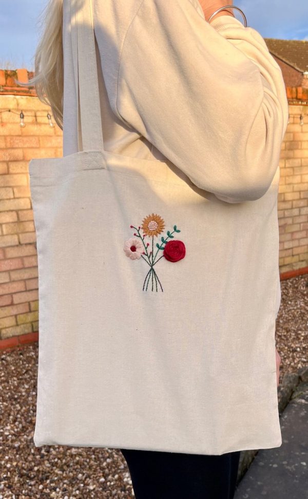 Vintage Floral Hand Embroidered Design - Image 3