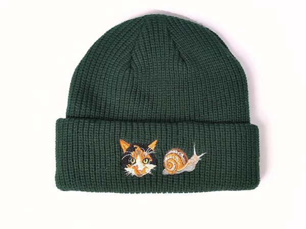Custom Embroidered Dog Portrait Beanie - Image 2