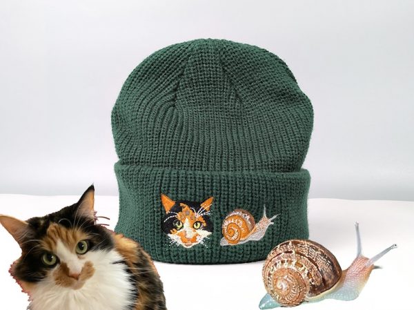 Custom Embroidered Dog Portrait Beanie
