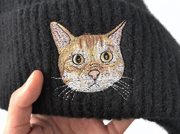 Custom Embroidered Dog Portrait Beanie - Image 3