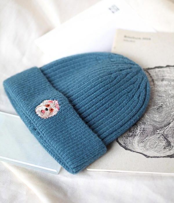 Embroidered Pet Portrait Beanie - Image 2