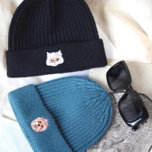 Embroidered Pet Portrait Beanie