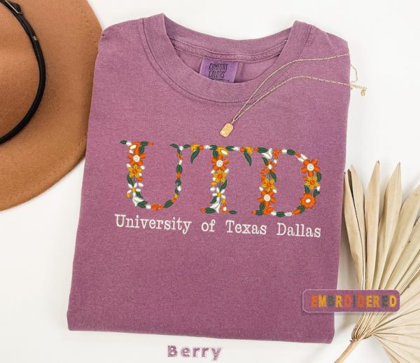 Embroidered Floral Graduation Tee