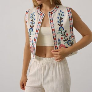 Floral Matching Vest