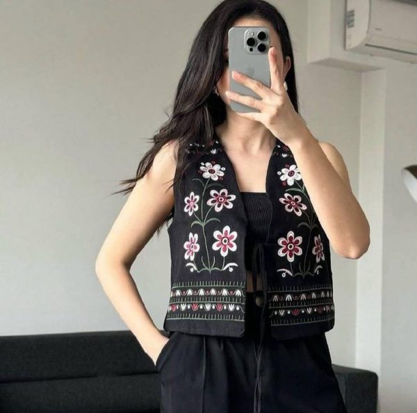 Embroidered Boho Vest - Image 2